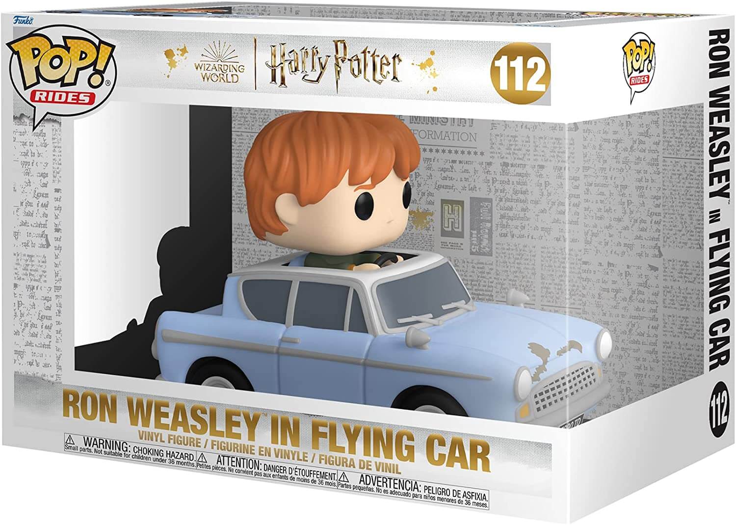 Фигурка Funko Pop! Ride Super Deluxe: Chamber of Secrets 20th Anniversary,  Рон Уизли на летающем Форде 