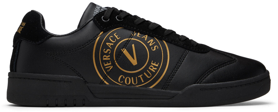 

Черные кроссовки Brooklyn с V-образной эмблемой Versace Jeans Couture
