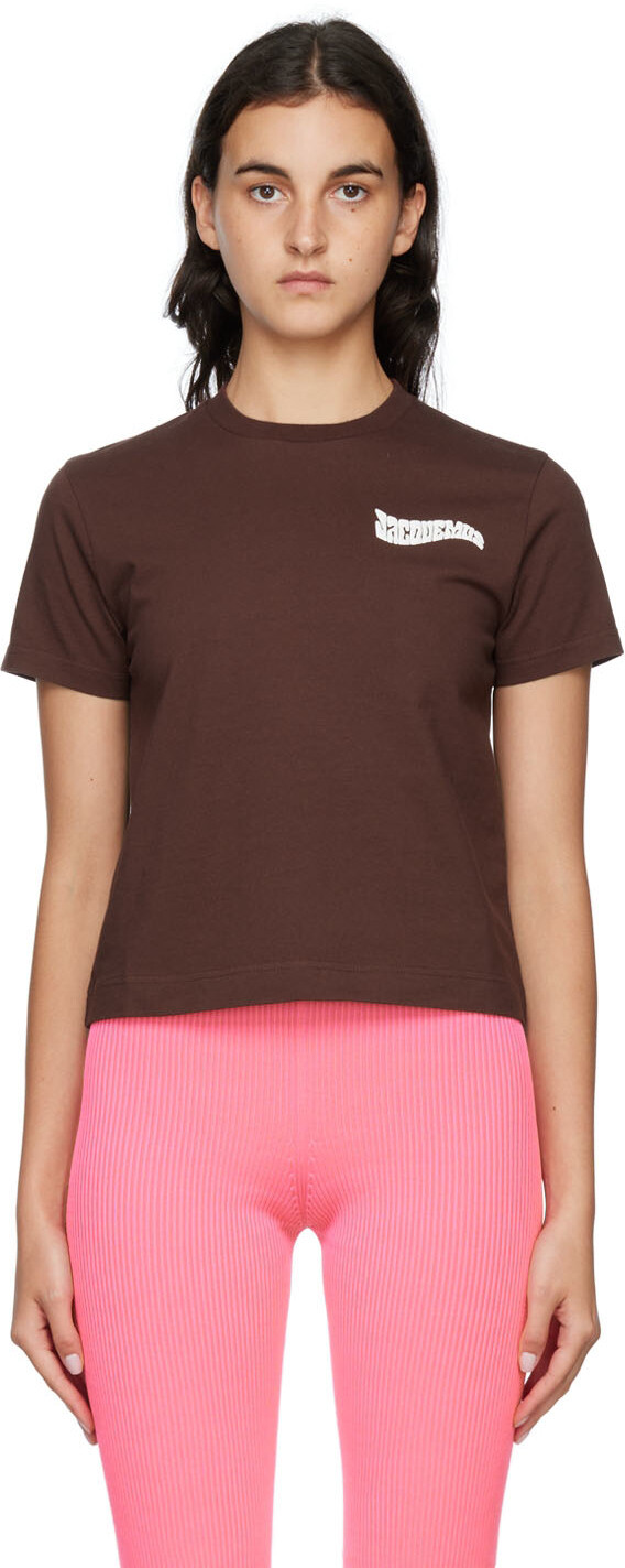 

Коричневая футболка Le Papier 'Le T-Shirt Camarge' Jacquemus
