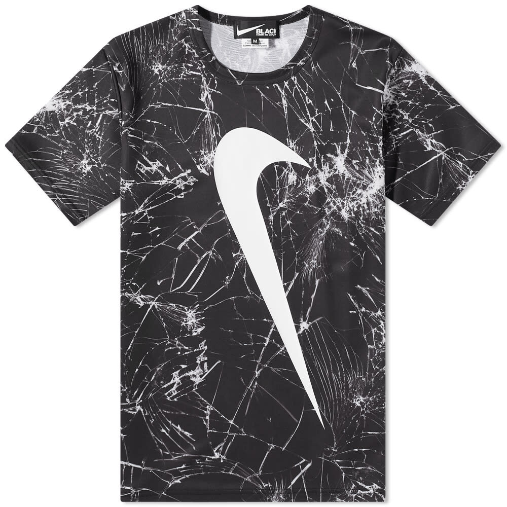

Футболка Comme des Garçons Black x Nike Large Swoosh Tee, Серый