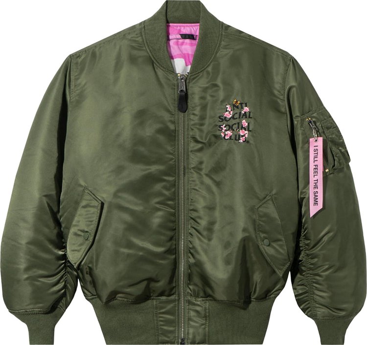 Anti Social Social Club x Alpha Industries MA 1 Jacket Sage CDEK.Shopping