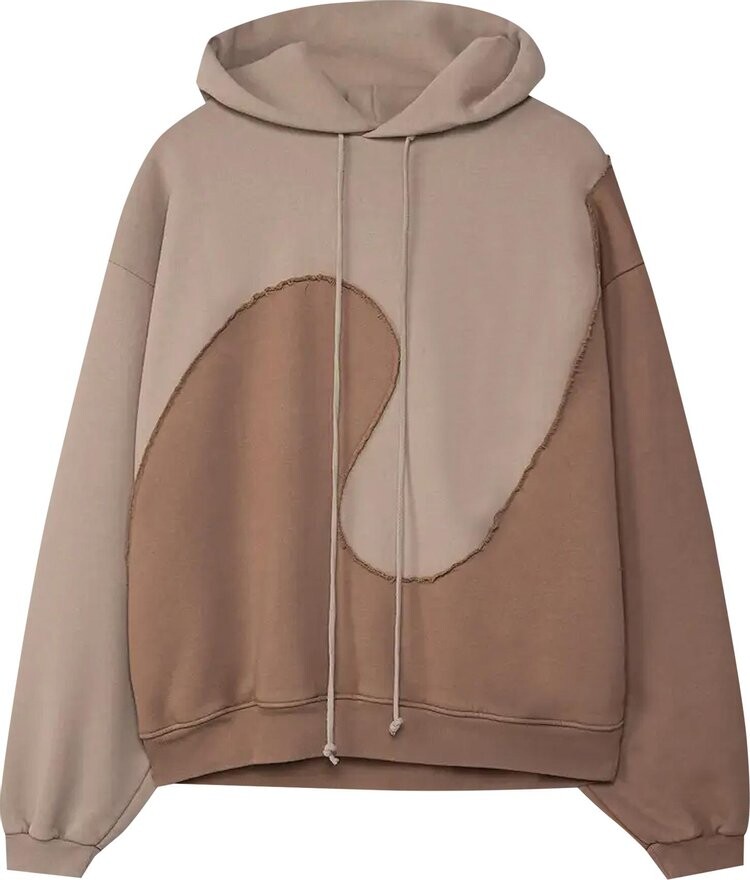 

Худи ERL Wave Hoodie 'Washed Brown', коричневый