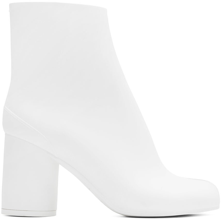 

Белые резиновые сапоги таби Maison Margiela