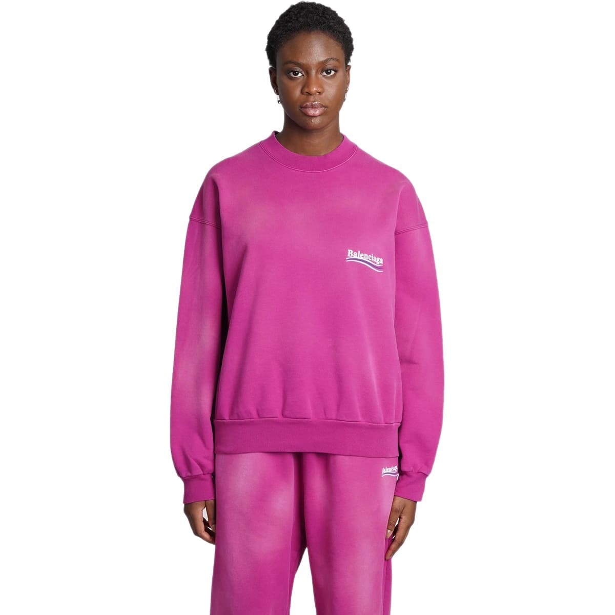 

Свитшот Balenciaga Cotton, розовый