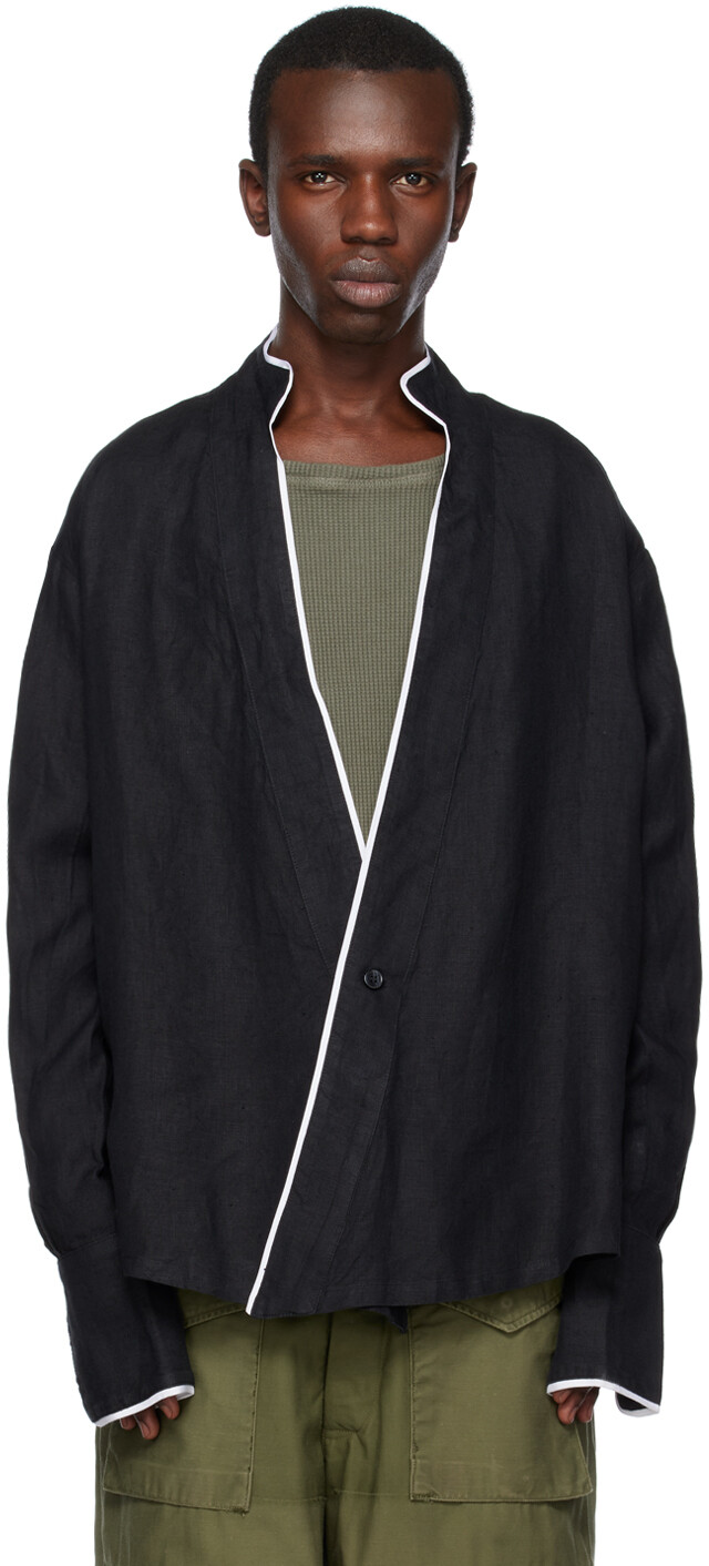 

Черный крылатый кардиган Greg Lauren
