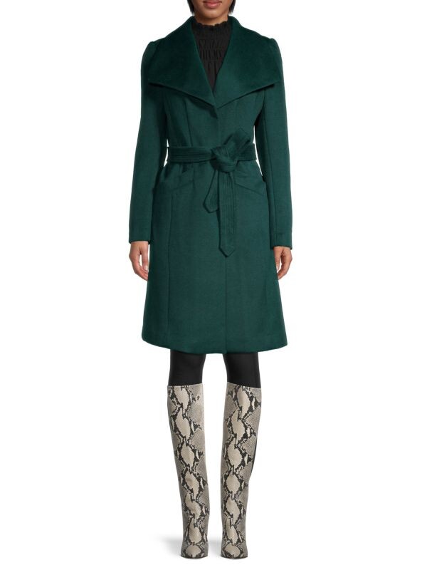 

Шерстяное пальто с широким воротником Karl Lagerfeld Paris Emerald, Синий