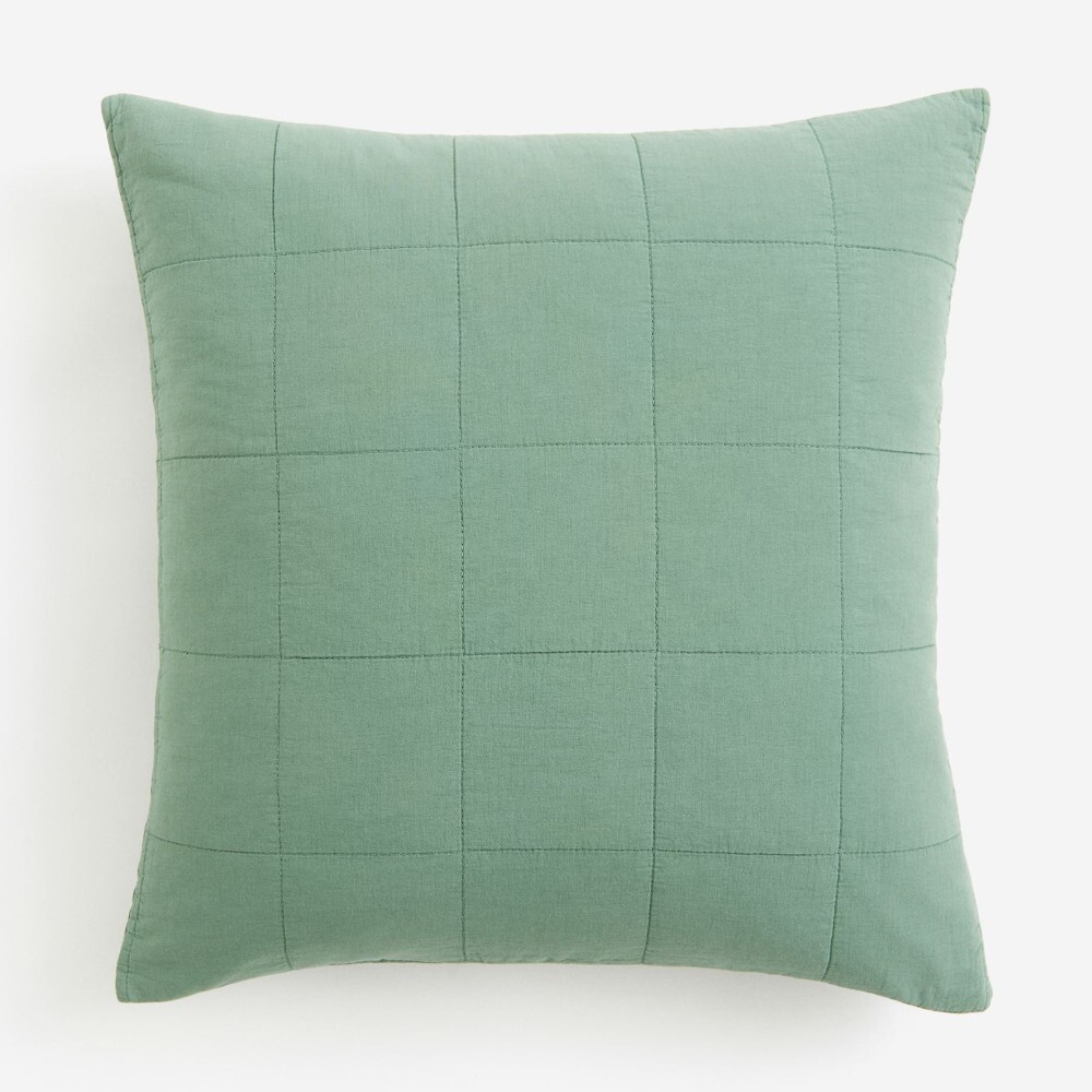 

Декоративная наволочка H&M Home Quilted Satin, зеленый