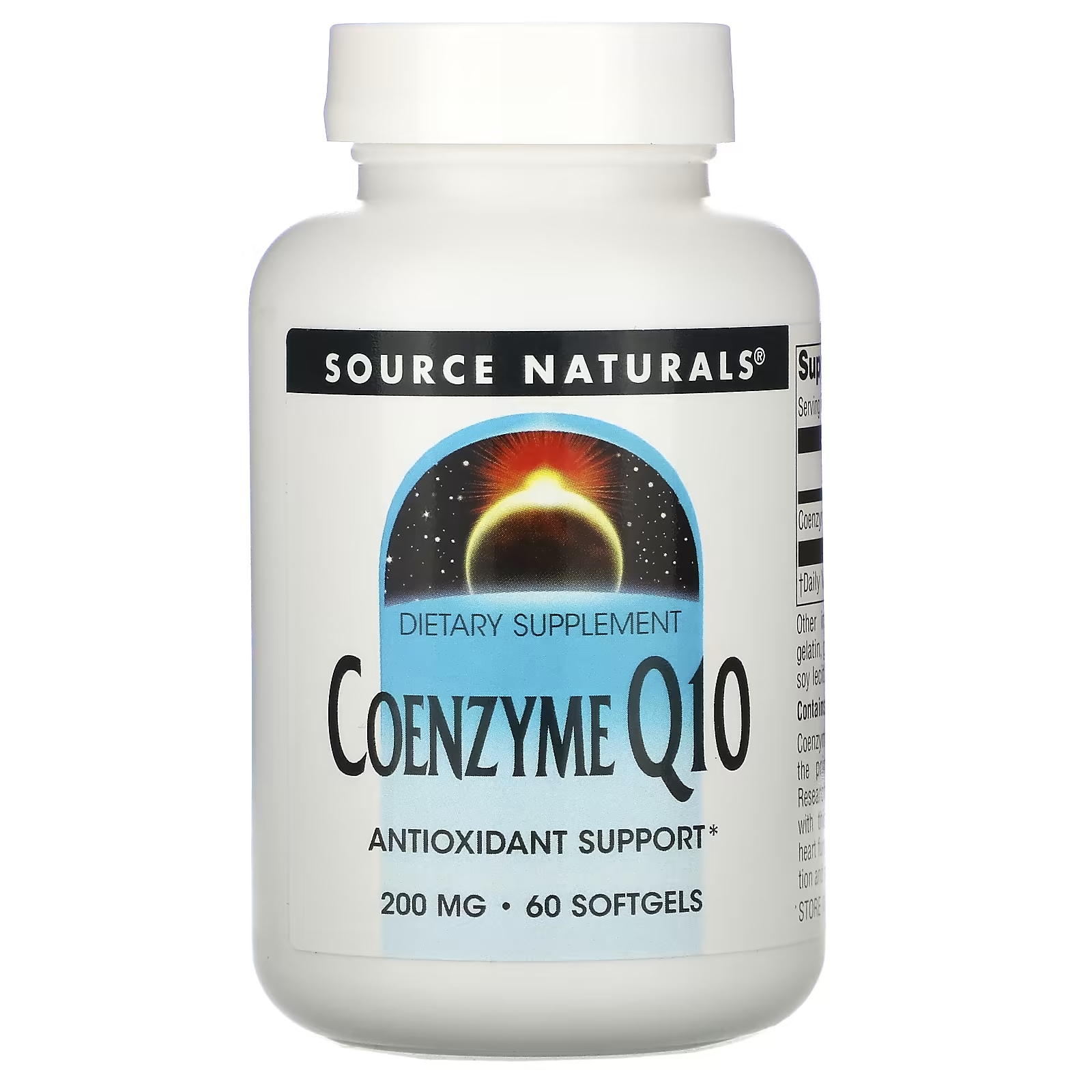 Source Naturals коэнзим Q10 200 мг, 60 мягких таблеток source naturals фосфатидилсериновая матрица 500 мг 60 мягких таблеток