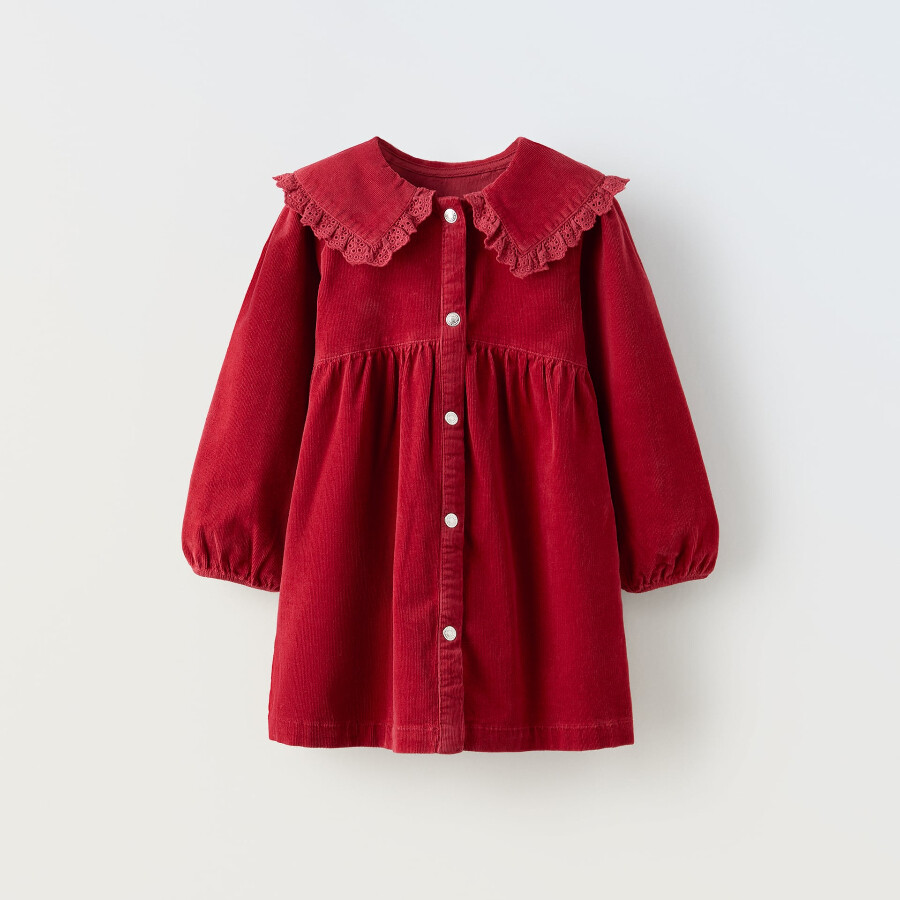 

Платье для девочки Zara Corduroy, красный