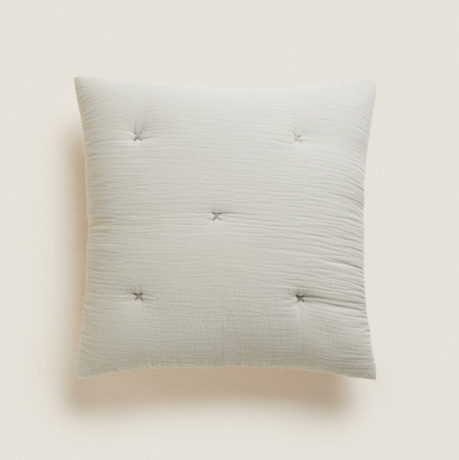 

Чехол на подушку Zara Home Chiffon And Cotton Jersey, серый
