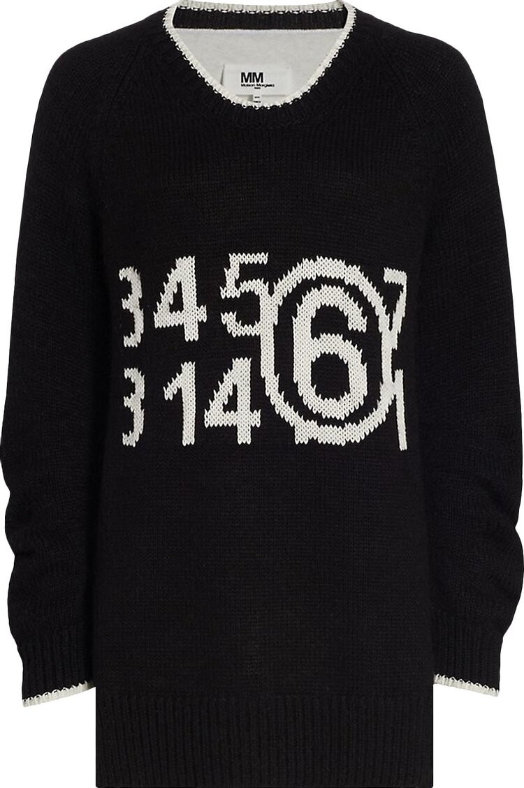 

Свитер MM6 Maison Margiela Embroidered Sweater 'Black', черный