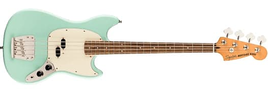 Бас-гитара Squier Classic Vibe '60s Mustang, накладка на гриф Laurel, цвет Surf Green — ISSJ21008941
