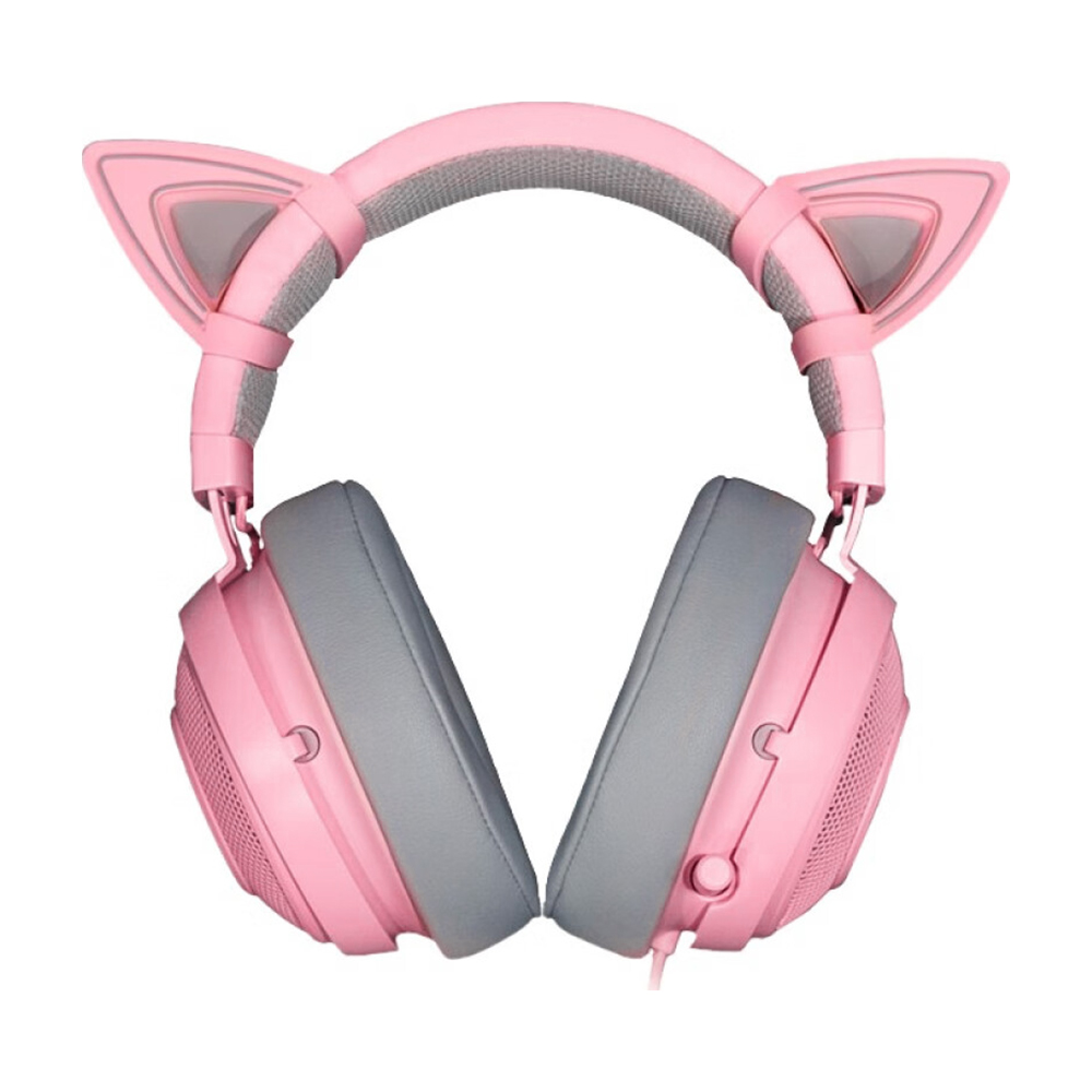 цена Проводная гарнитура Razer Kraken Quartz Edition Kitty Ears, розовый