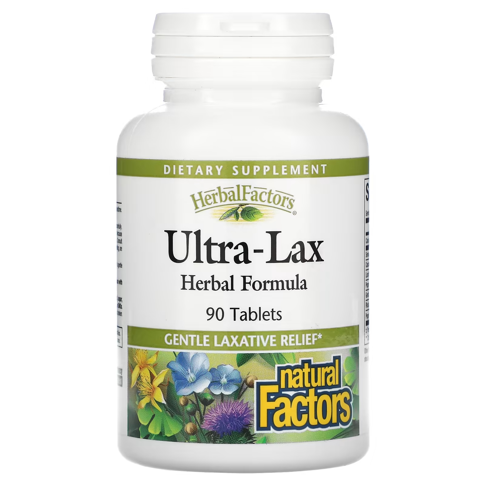 Natural Factors Ultra-Lax травяная формула, 90 таблеток