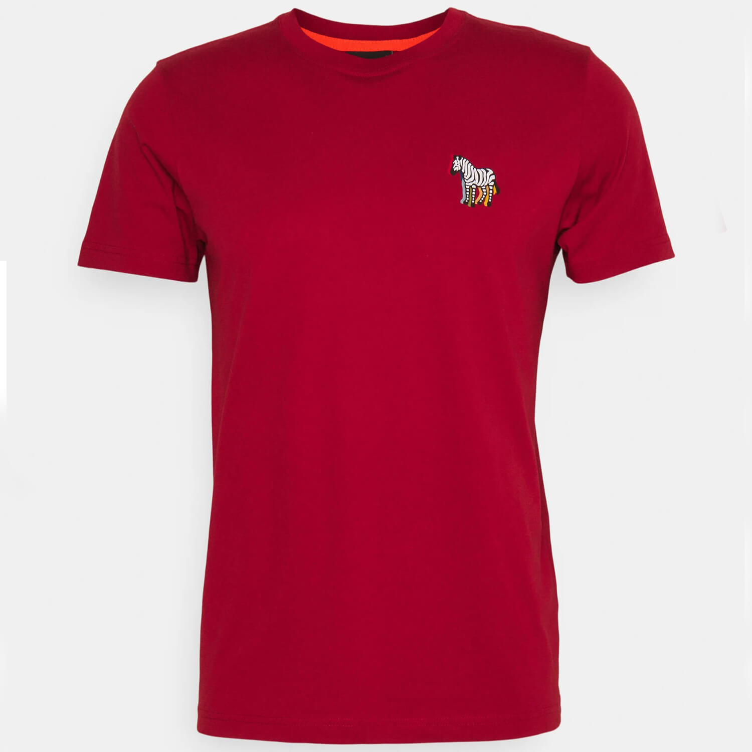 

Футболка PS Paul Smith Zebra Slim Fit Basic, темно-красный