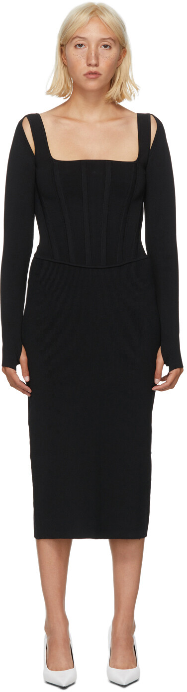 

Черное платье с пуантелями Dion Lee