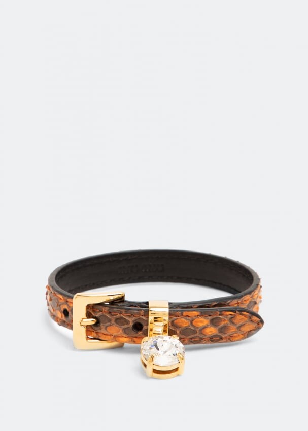 

Браслет MIU MIU Leather bracelet, животный принт