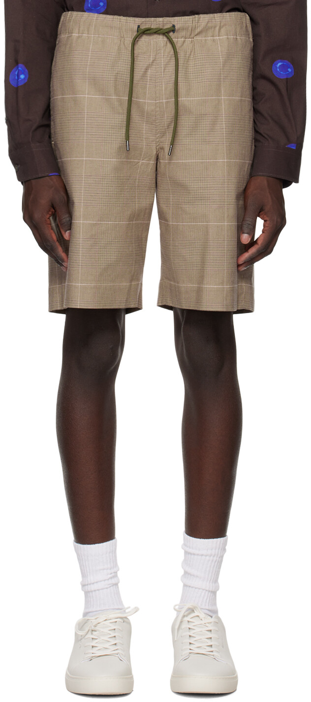 

Коричневые шорты в клетку Glen PS by Paul Smith