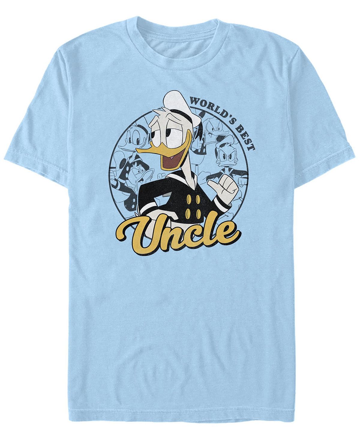 Мужская футболка с короткими рукавами «утиные истории» дональда дака «дядя» Fifth Sun, светло-синий