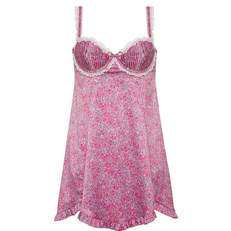 

Платье-комбинация Victoria's Secret Everyday Slip, розовый/мультиколор
