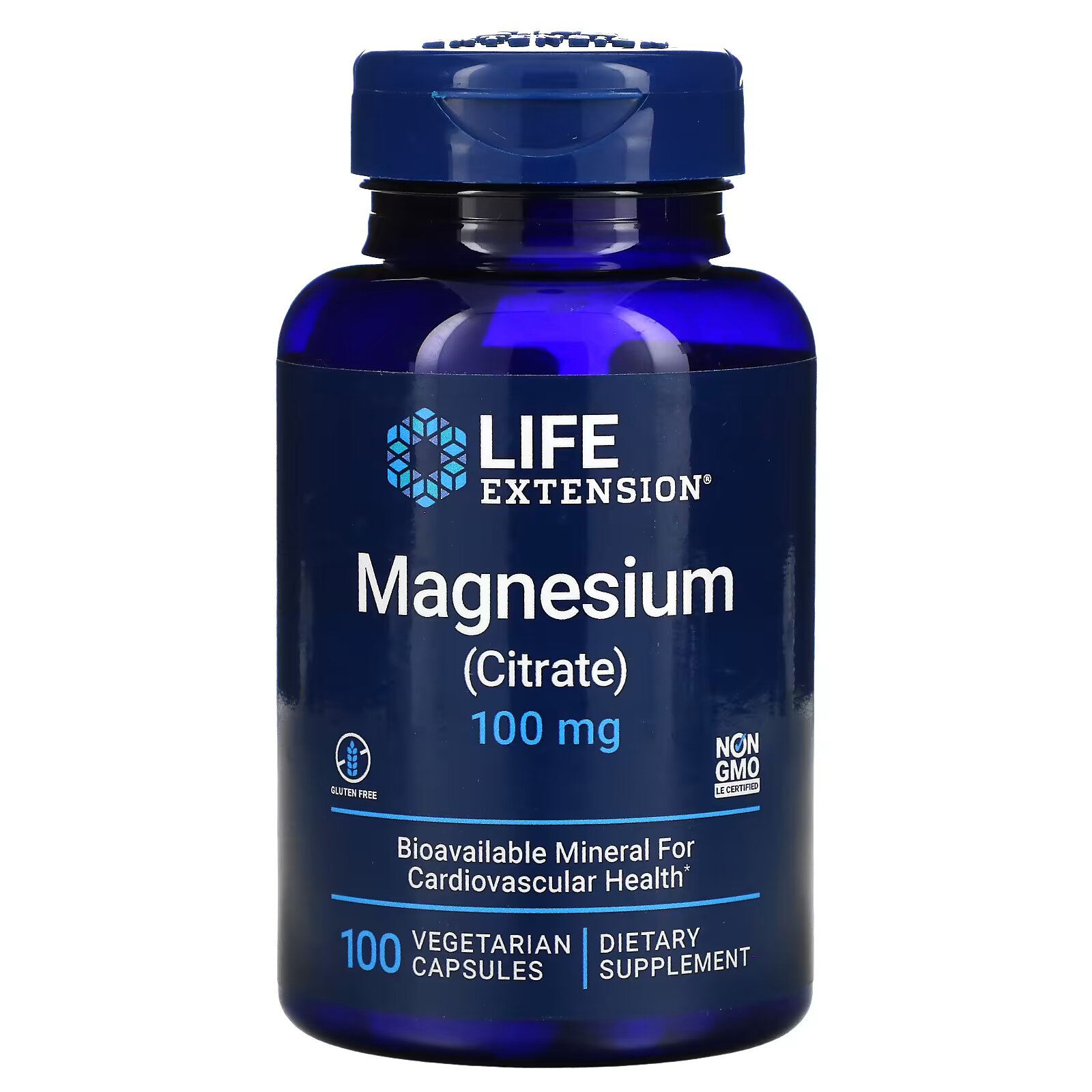 Life Extension, магний (цитрат), 100 мг, 100 вегетарианских капсул life extension ps в капсулах 100 мг 100 вегетарианских капсул