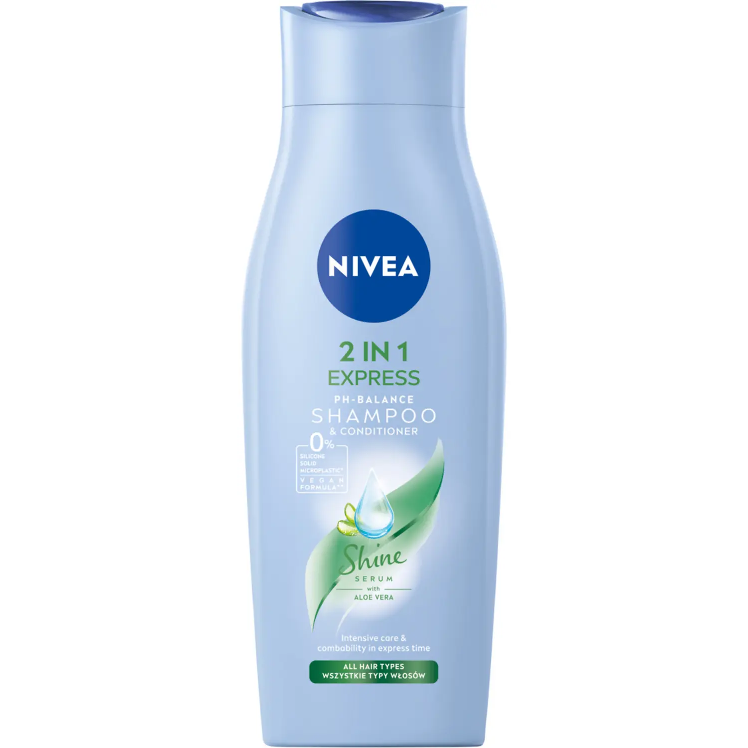 

Nivea 2in1 Care Express мягкий шампунь с кондиционером для волос с экстрактом акации, 400 мл