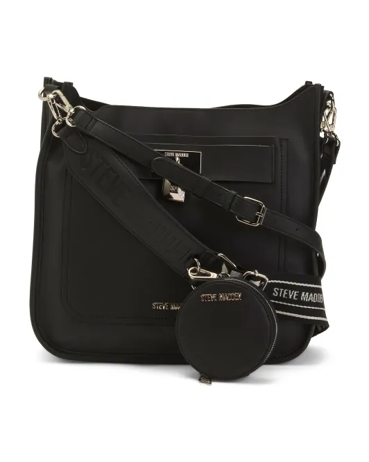 

Кроссбоди Jessie с 2 ремнями и сумочкой для монет Steve Madden, черный