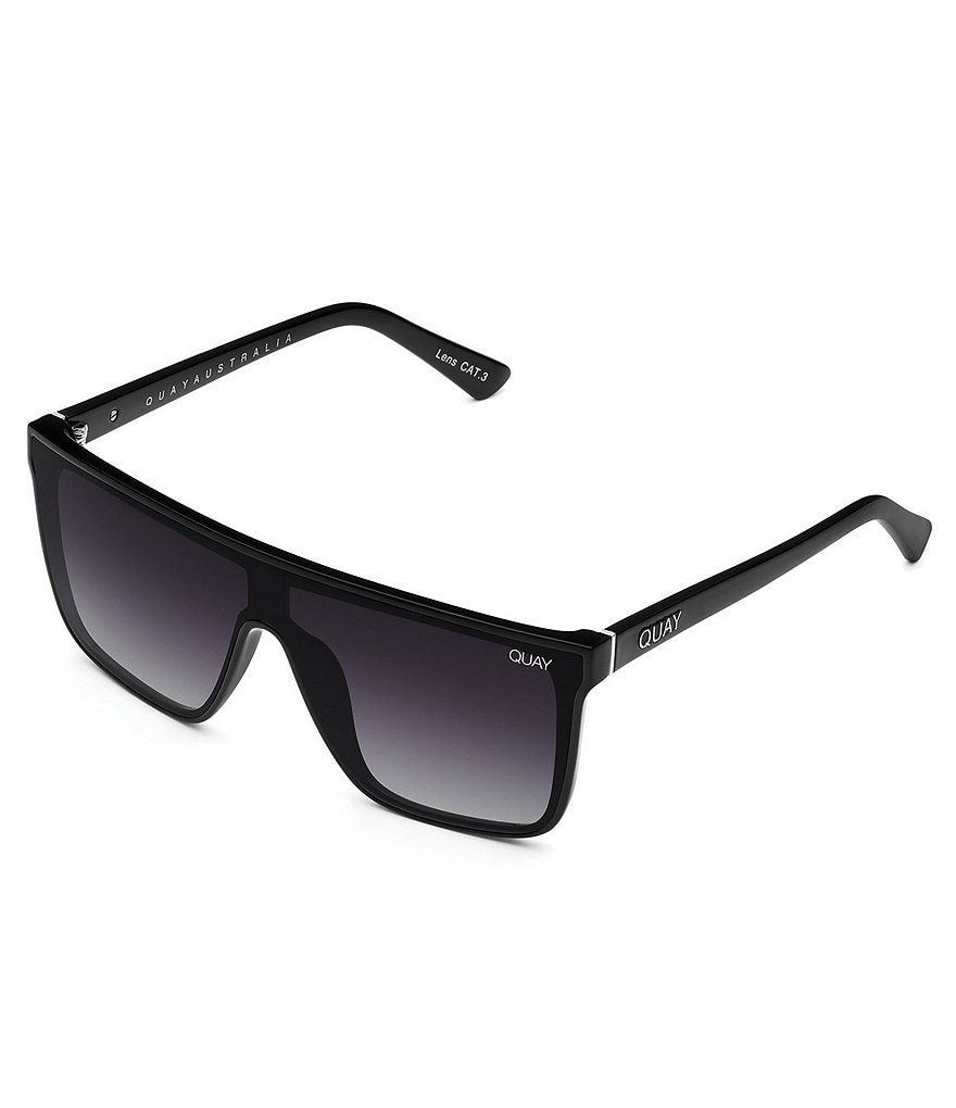 цена Солнцезащитные очки унисекс Quay Australia Nightfall 49 мм с щитком, черный