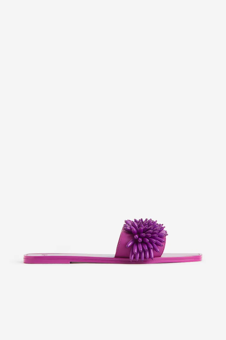 Тапочки из бисера H&M, фиолетовый