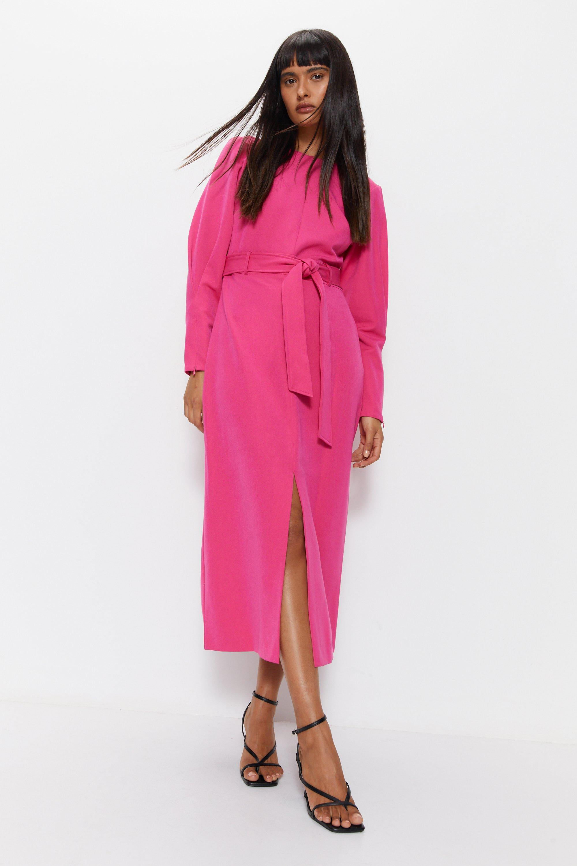 Индивидуальное платье-миди Warehouse, розовый