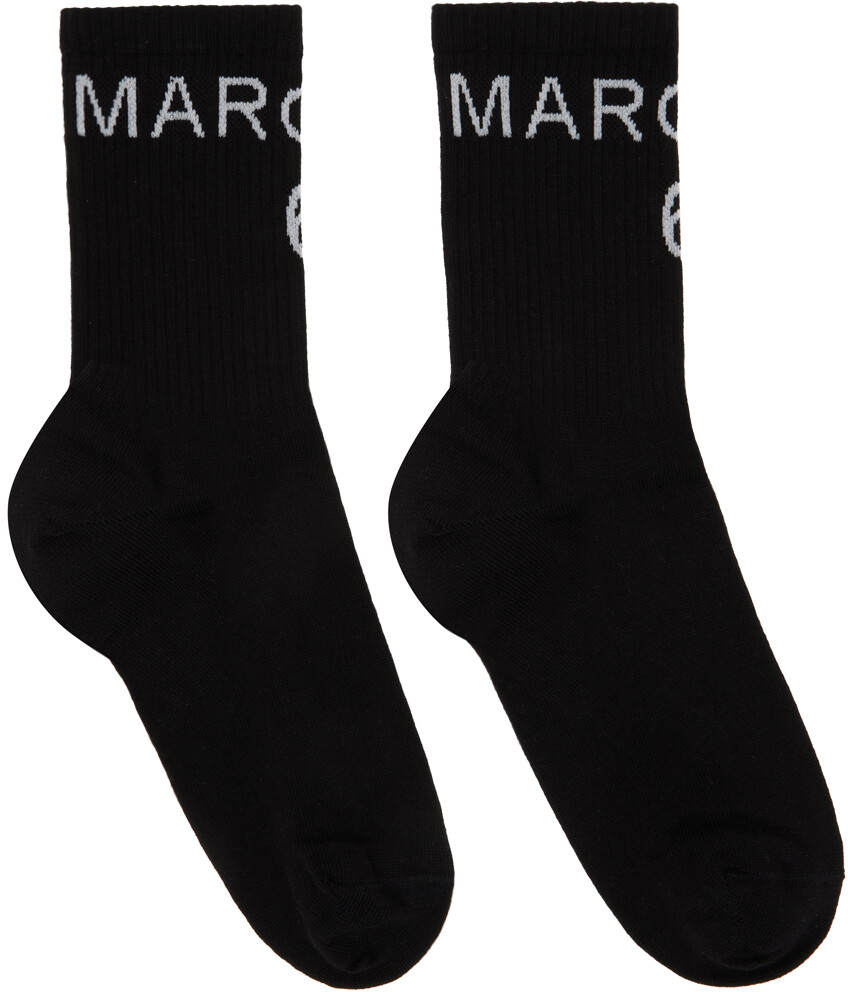 

Черные носки с логотипом MM6 Maison Margiela