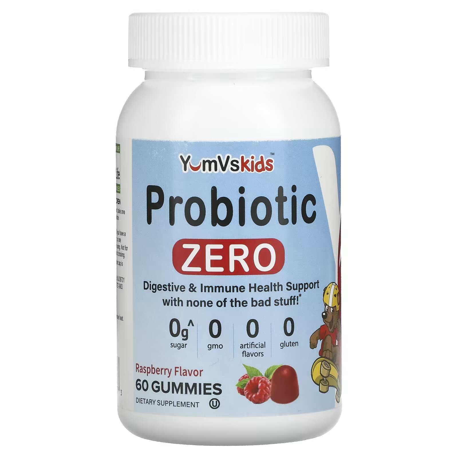 YumV's, Пробиотик ноль, малина, 60 жевательных таблеток yumv s пробиотик ноль малина 60 жевательных таблеток
