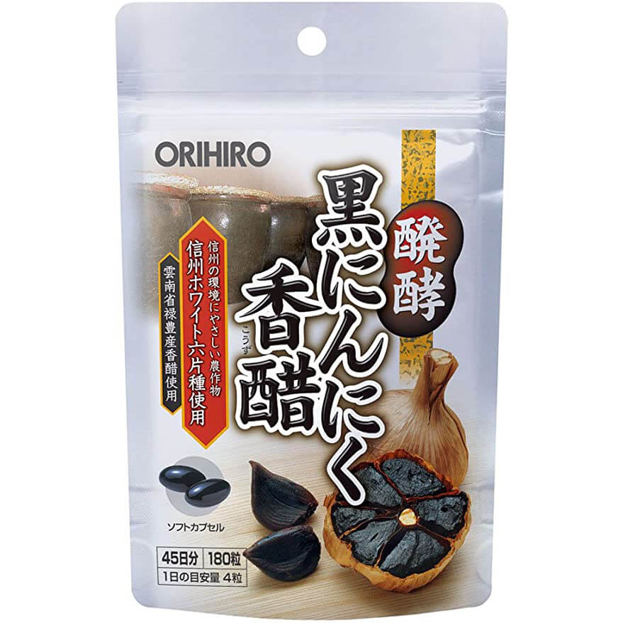 Пищевая добавка с ферментированным черным чесноком Orihiro, 180 таблеток чеснок кардио nature s way 350 мг 180 таблеток