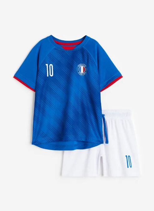 

Футбольная форма с принтом H&M France Football Kit Print, синий/белый