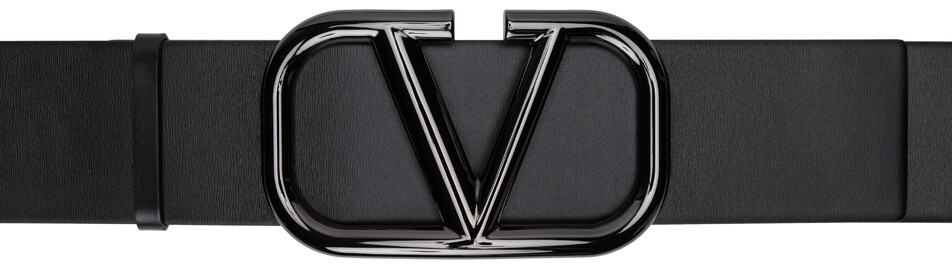 

Черный большой ремень с логотипом VLogo Valentino Garavani