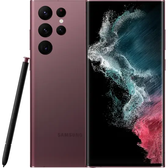 Смартфон Samsung Galaxy S22 Ultra 12/512GB, бордовый гидрогелевая пленка для samsung galaxy a90 5g самсунг галакси a90 5g на заднюю крышку с вырезом под камеру матовая