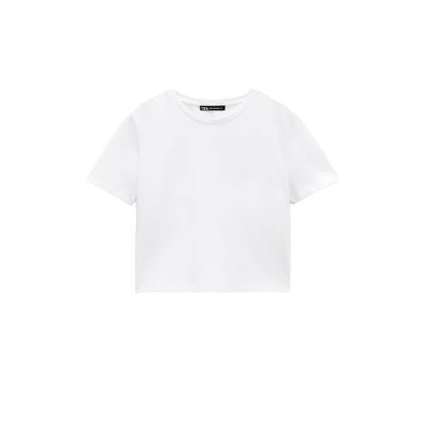 

Футболка укороченная Zara, белый