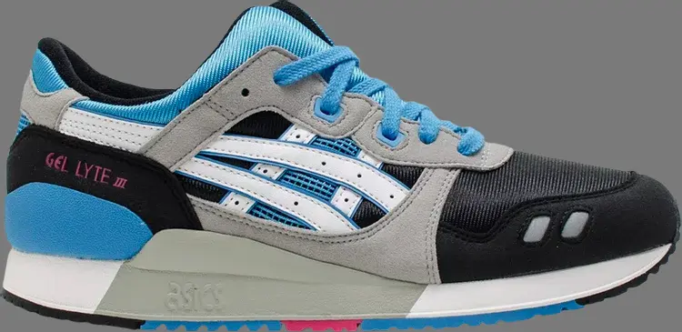 

Кроссовки gel lyte 3 gs 'black blue' Asics, черный
