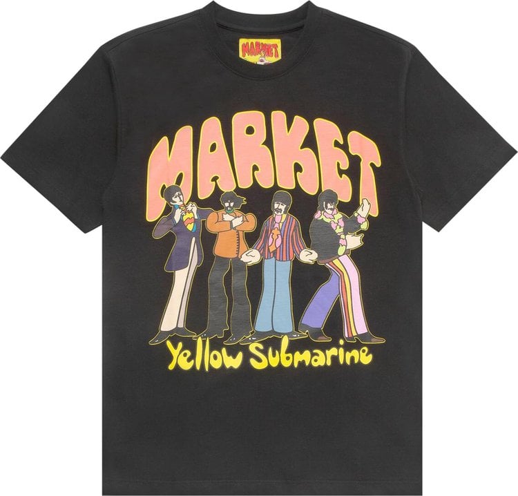 Футболка Market x Beatles Yellow Submarine Pose Tee 'Black', черный - фото