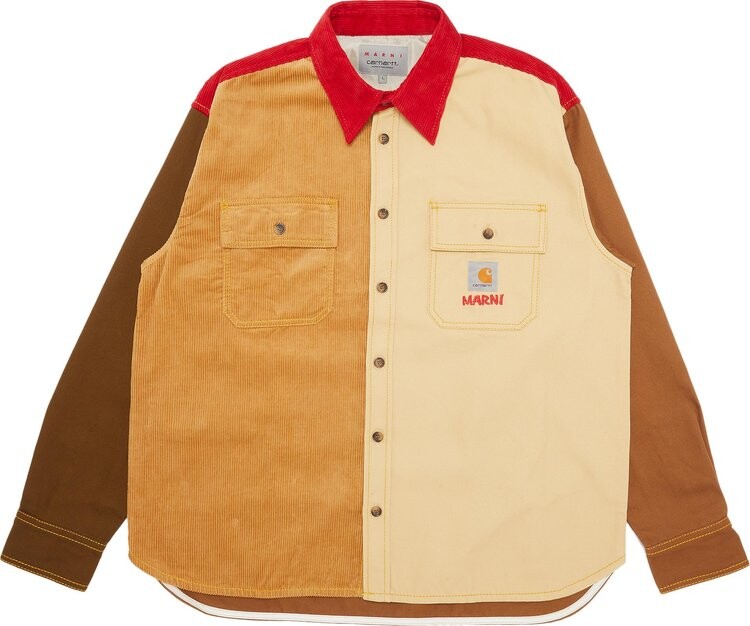 

Рубашка Marni x Carhartt WIP Shirt 'Tobacco', коричневый
