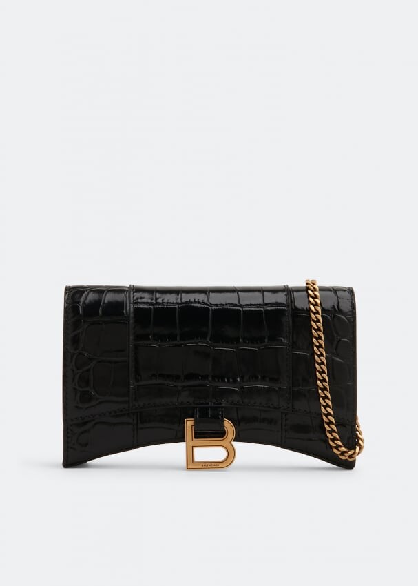 

Кошелек BALENCIAGA Hourglass chain wallet, черный