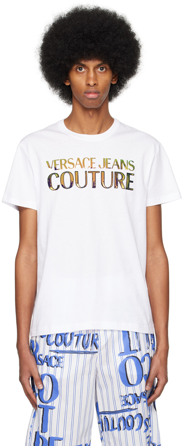 

Белая футболка с принтом Versace Jeans Couture, Белый