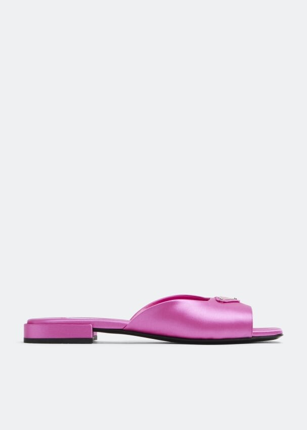 

Мюли PRADA Satin mules, розовый