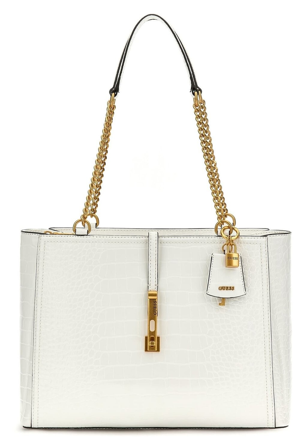 

Сумка Guess James с крокодиловым принтом, белый