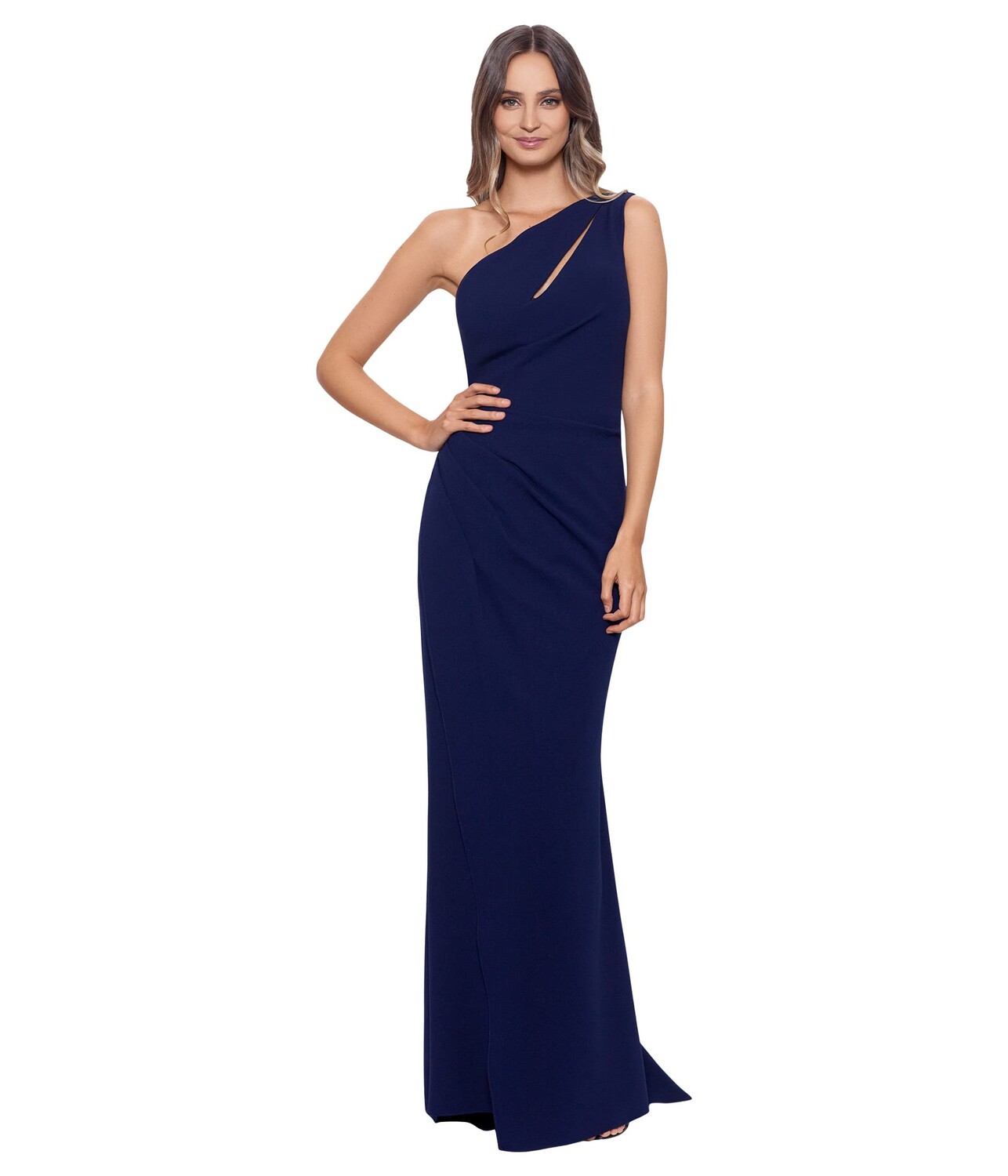 

Платье Betsy & Adam, One Shoulder Cutout Crepe Gown