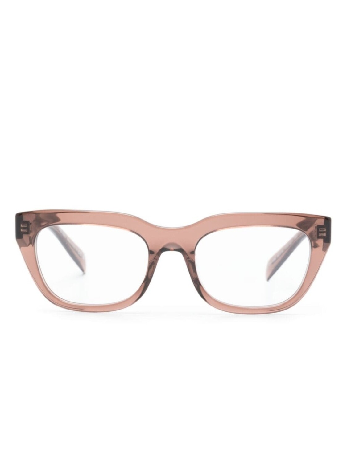 

Очки в прямоугольной оправе с логотипом Prada Eyewear, коричневый