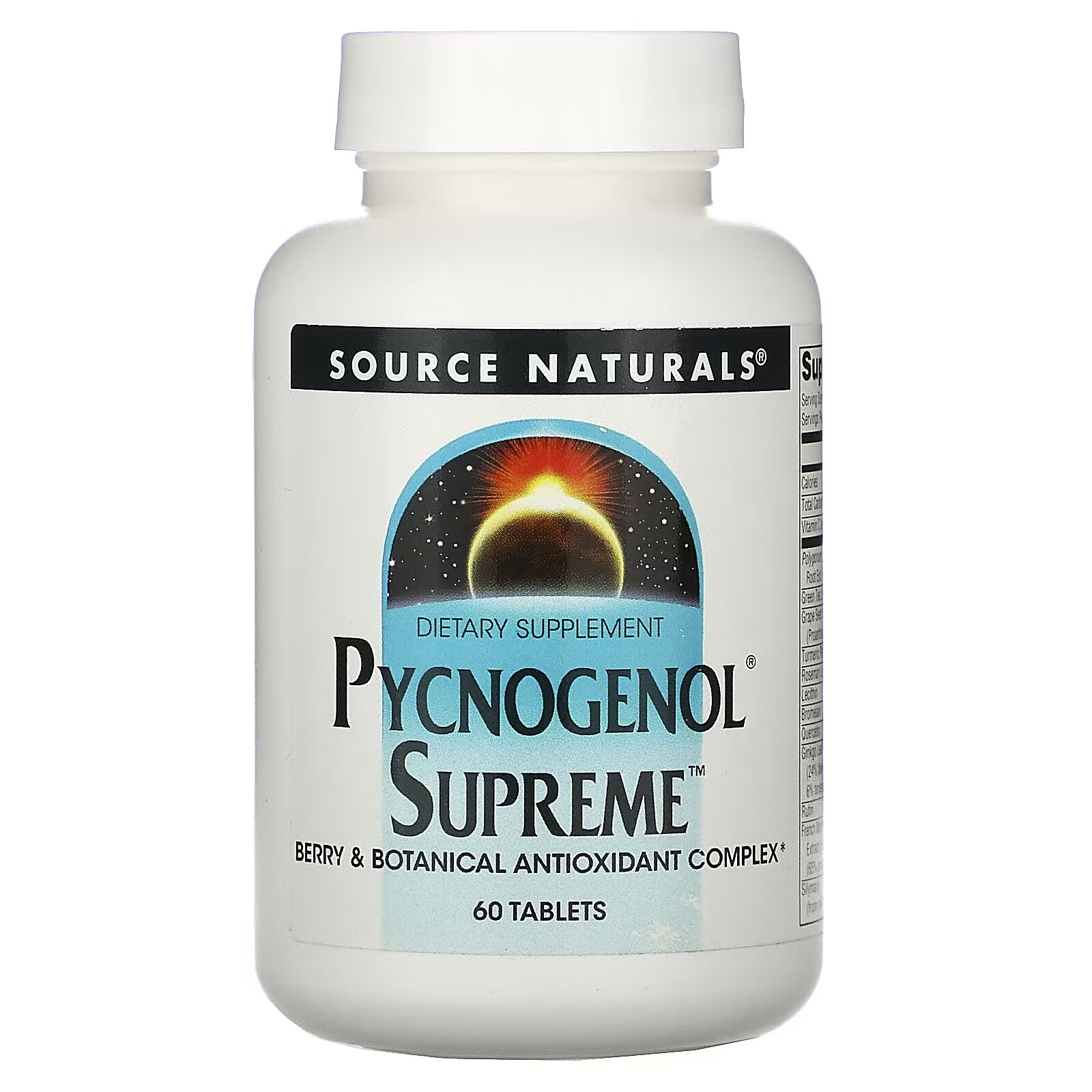 цена Source Naturals, Pycnogenol Supreme, 60 таблеток