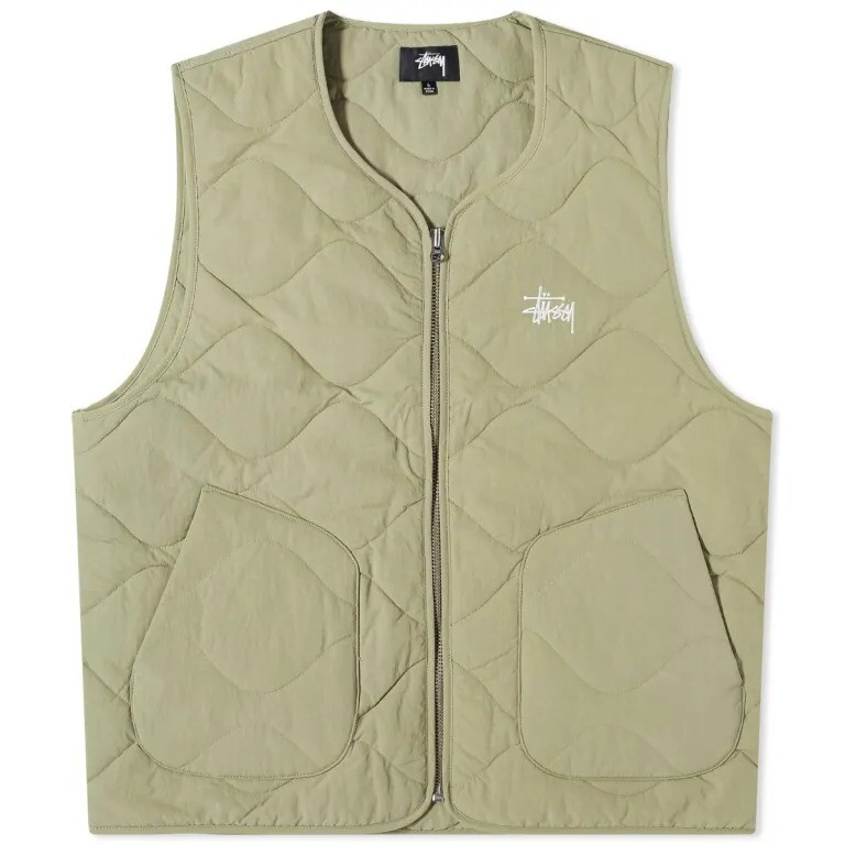 

Жилет Stussy Recycled Nylon Liner, зеленый