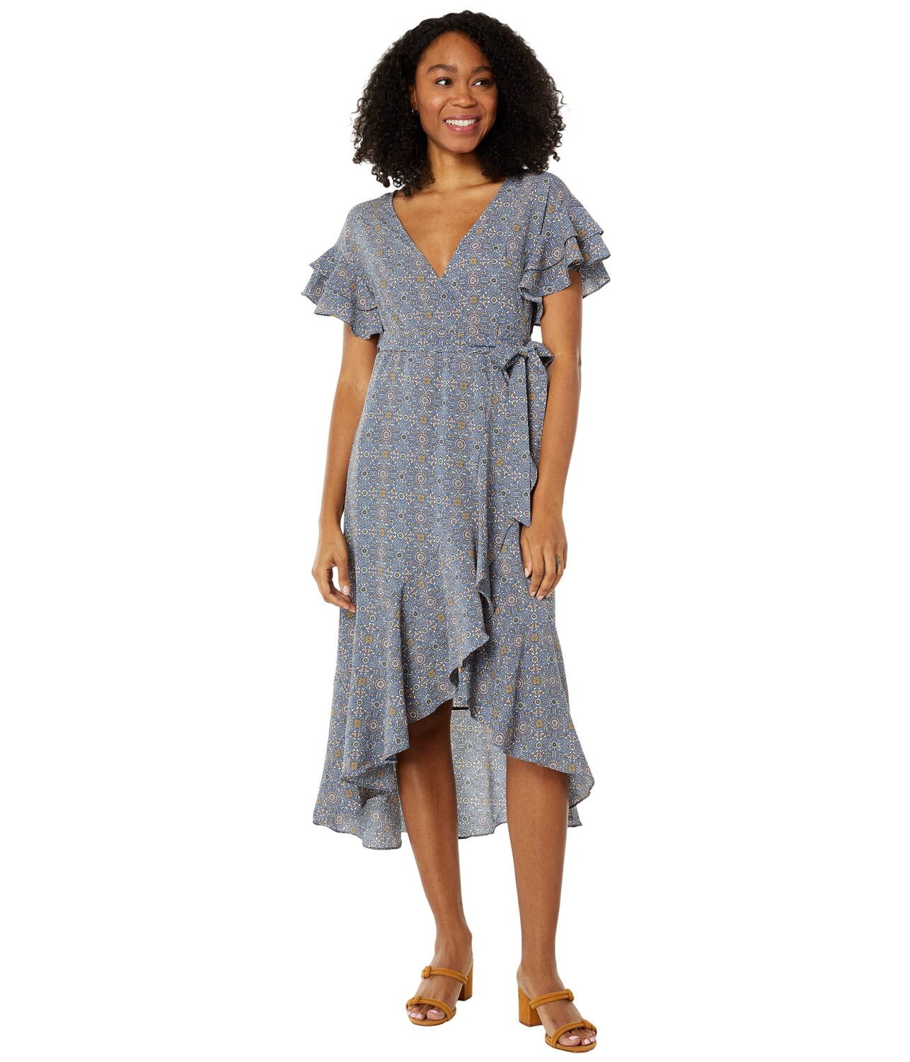 

Платье Max Studio, Short Sleeve Woven Wrap Dress