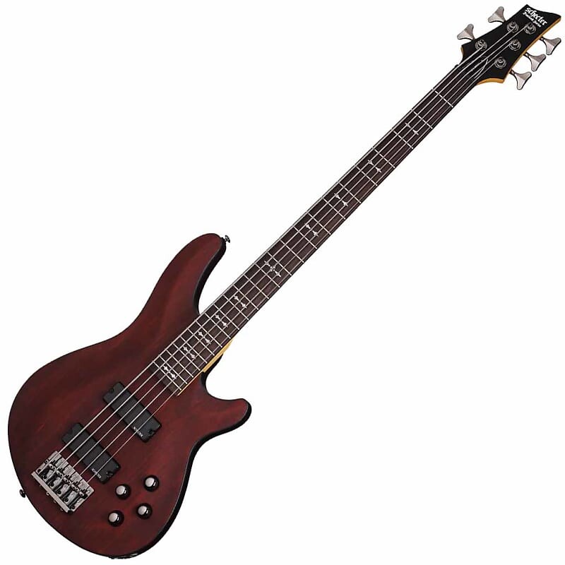

Schecter Omen-5 5-струнная бас-гитара - Ореховый сатин Omen-5 5-String Bass Guitar -